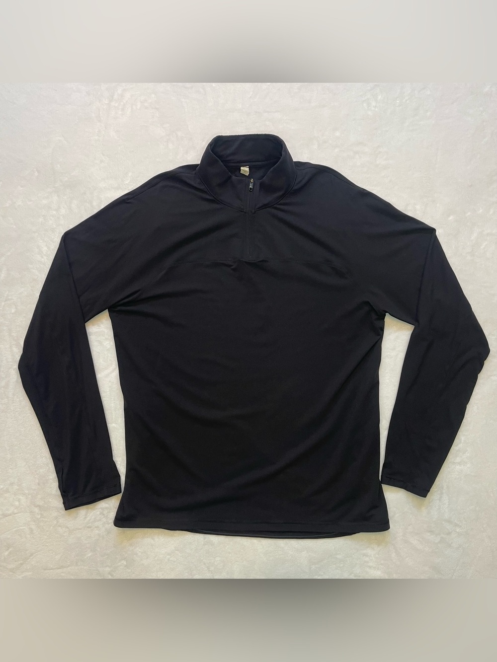Lululemon Quarter Zip Mens XL Black Lightweight Performance Athletic Stretch